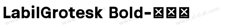 LabilGrotesk Bold字体转换